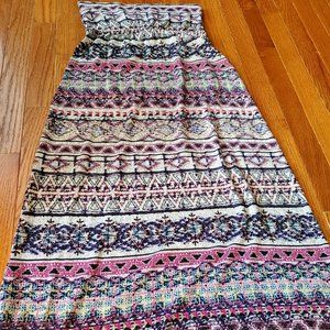 No Boundaries Grey and Pink Maxi Skirt